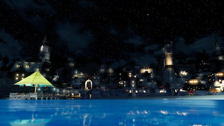 The LaNoscean housing area Mist at night