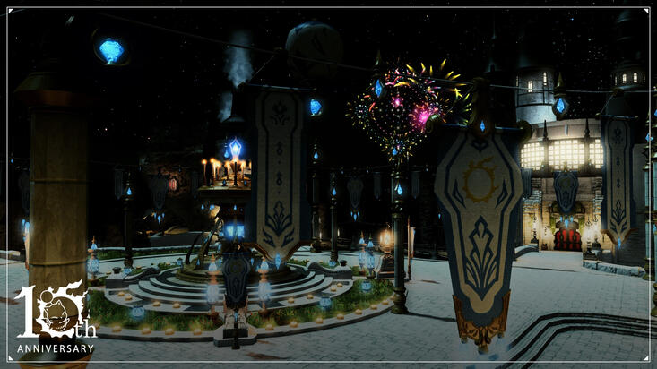 The Aftcastle in Limsa Lominsa during the 10th Anniversary celebration